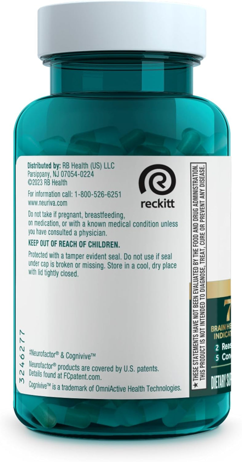 NEURIVA Ultra Decaffeinated Clinically Tested Nootropic Brain Supplement for Mental Alertness