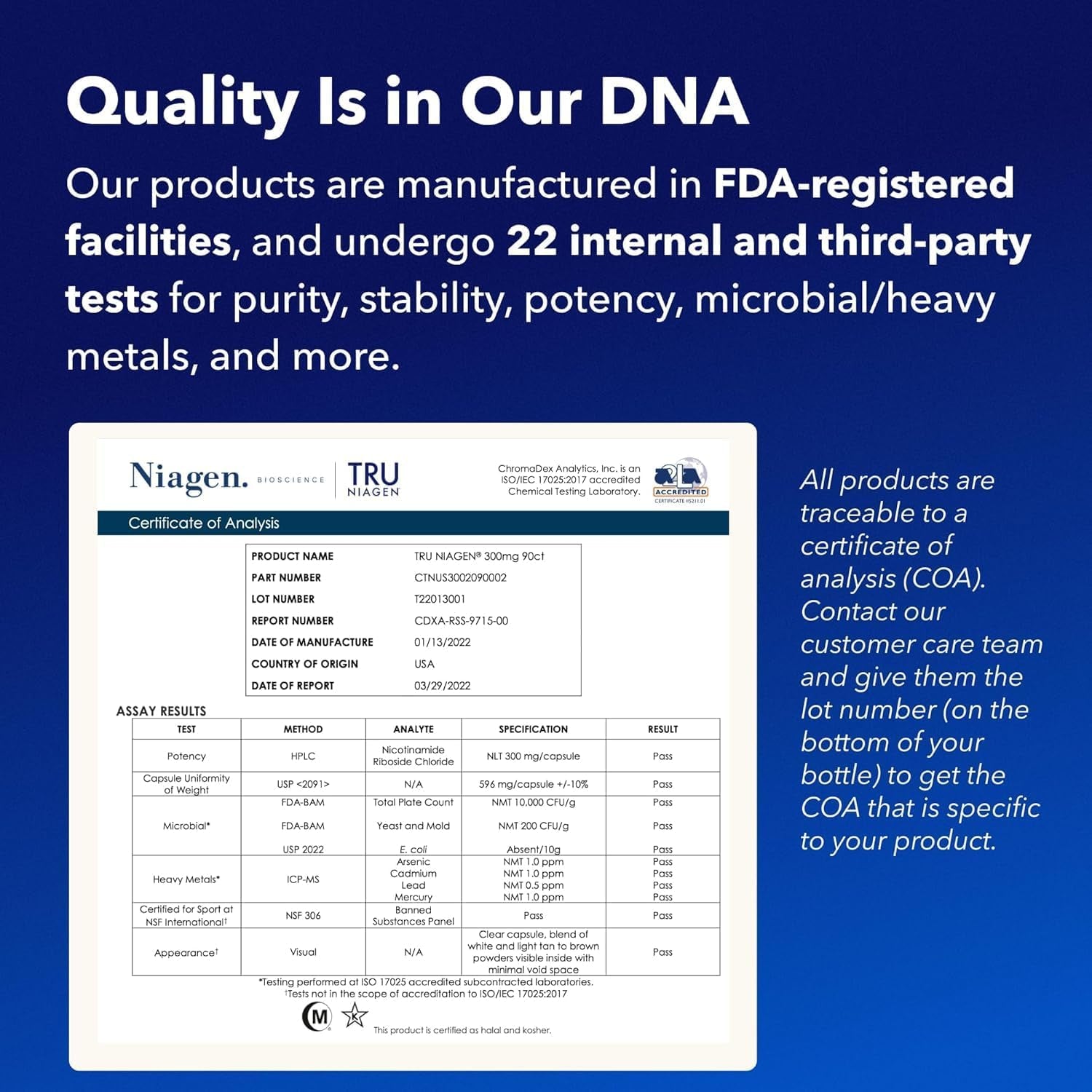 TRU NIAGEN Patented NAD Supplement for Brain Function