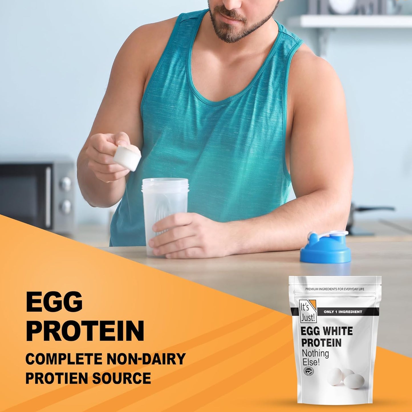 It's Just! - Egg White Protein Powder, Made in USA from Cage-Free Eggs