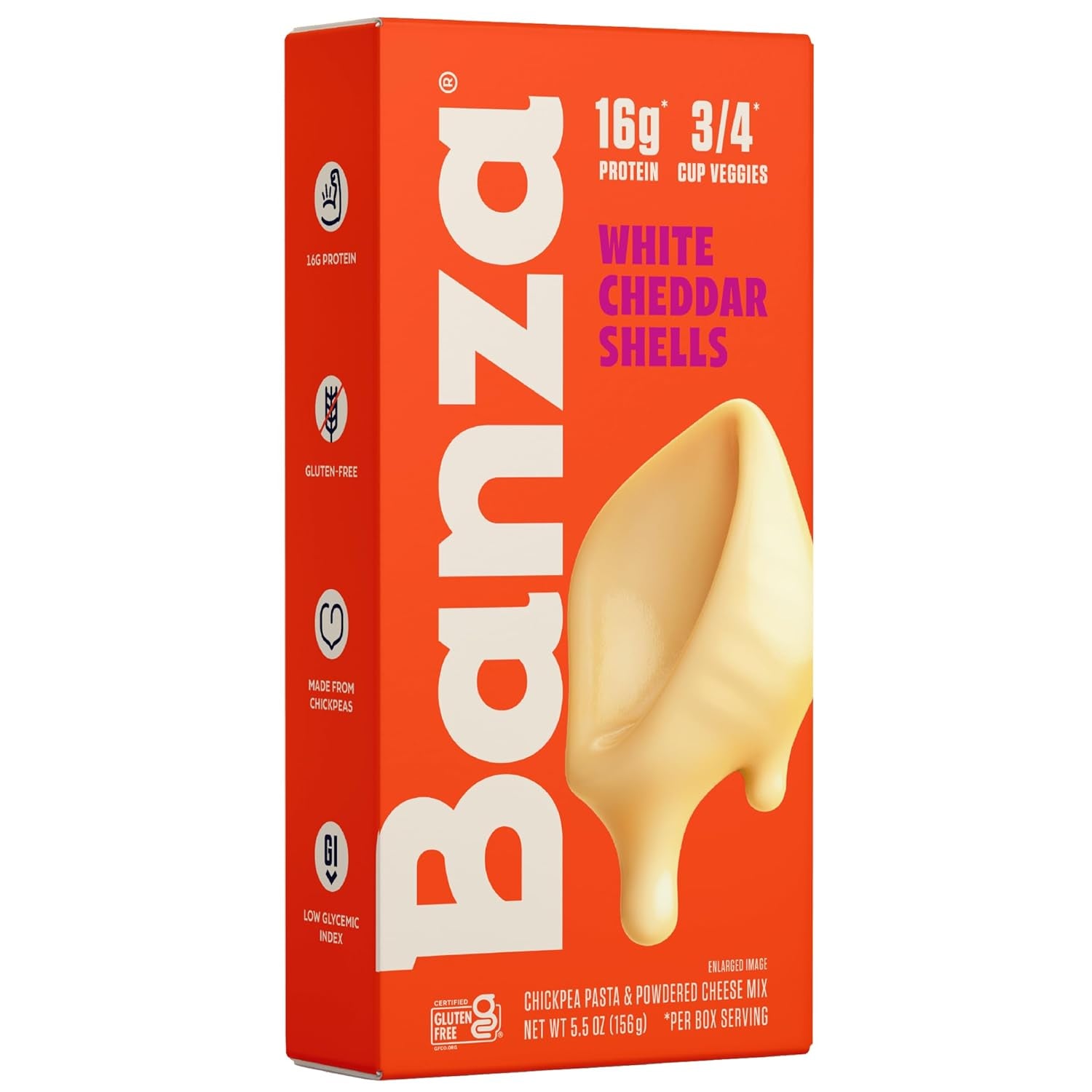 Banza Shells & White Cheddar Mac and Cheese - High Protein and Gluten Free