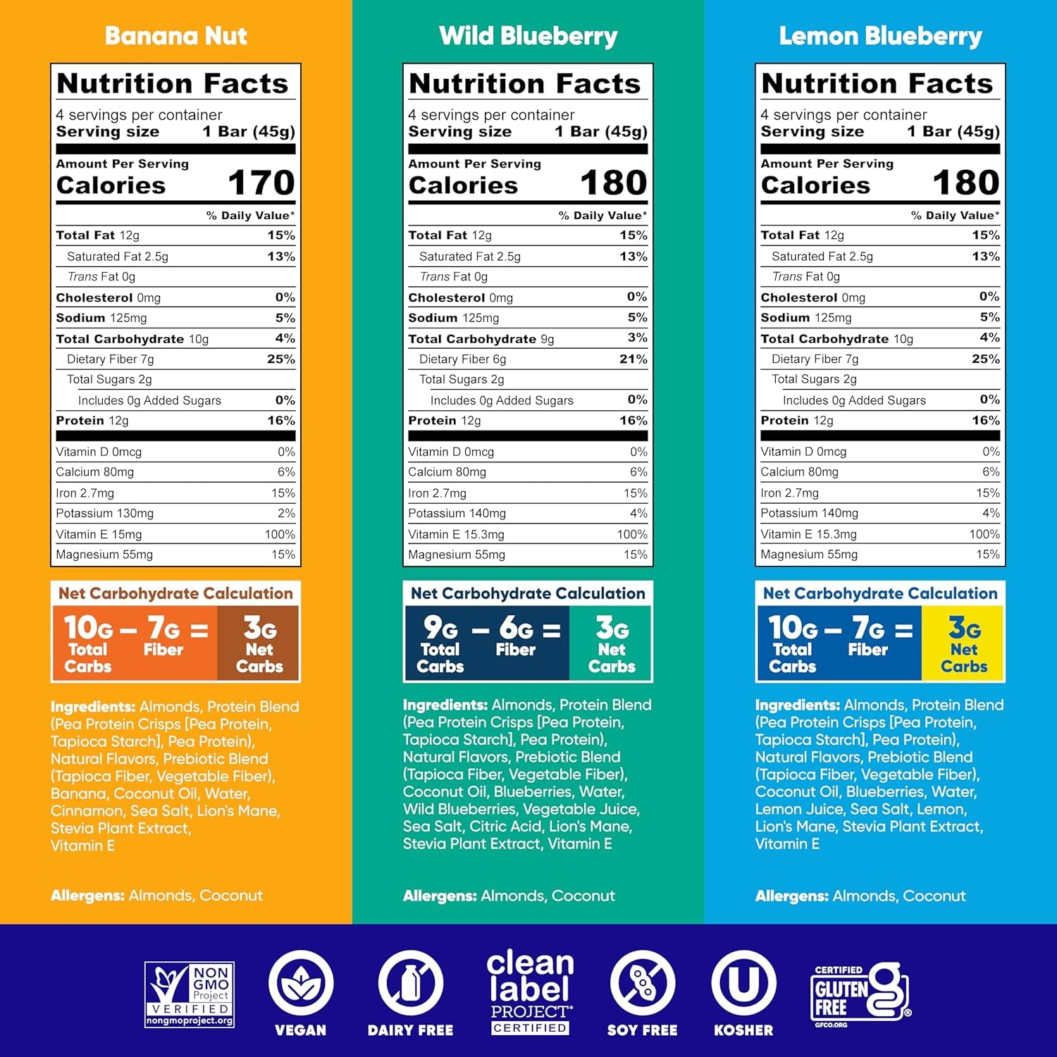 IQBAR Clean Plant Protein Bars - Fruit Lovers Variety Pack - 12 Count
