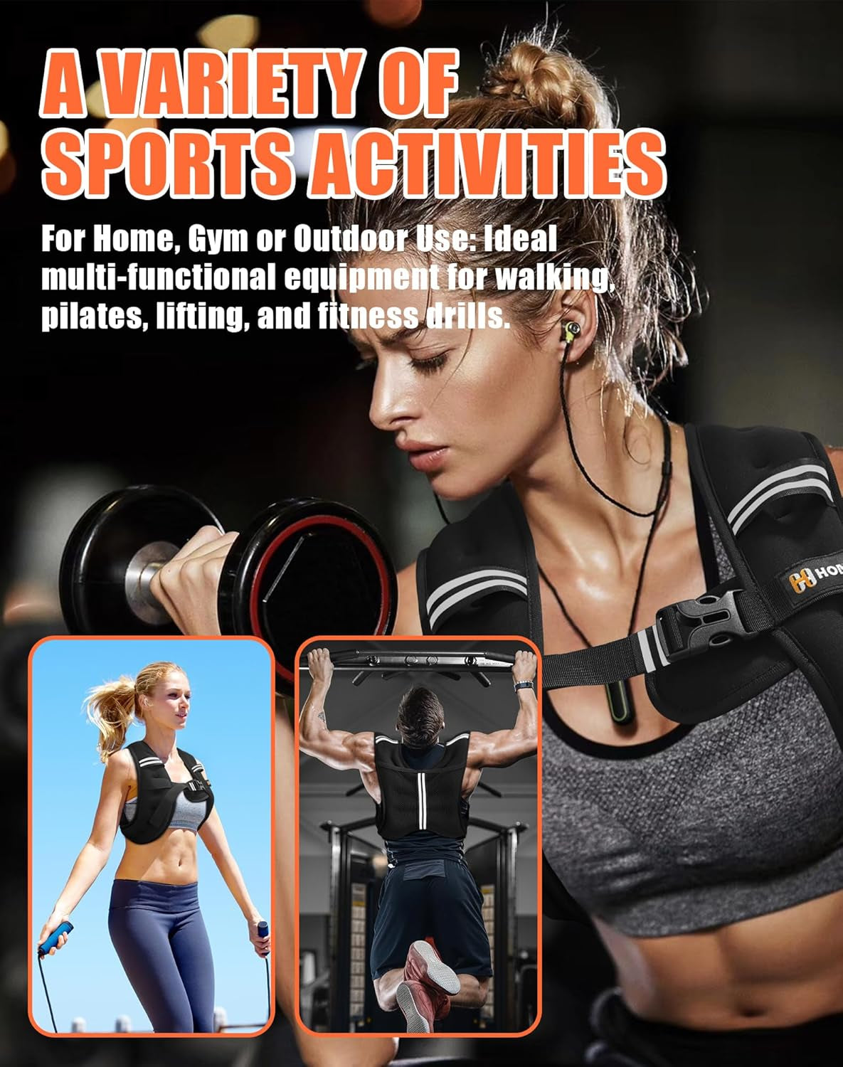 HOMESURE Weighted Vest for Men and Women, 10Lb/15Lb/20Lb/25Lb/30Lb