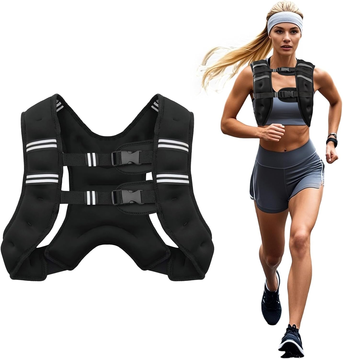 Poudee Weight Vest for Men Women, 6Lb/8Lb/10Lb/12Lb/16Lb/20Lb/25Lb/30Lb