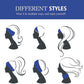 Gili 2 Pack Wide Headbands for Women Boho African Knotted Non Slip Fashion Hair Bands Yoga Running Sports Workout Gym Head Wraps Elastic Soft Cotton Cloth Turbans Bandana for Girls(Black, Blue)