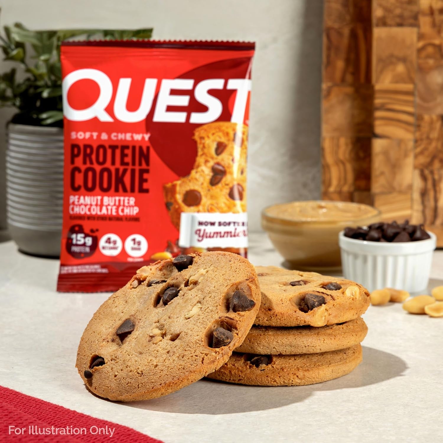 Quest Nutrition Peanut Butter Chocolate Chip High Protein Cookie 12 Count
