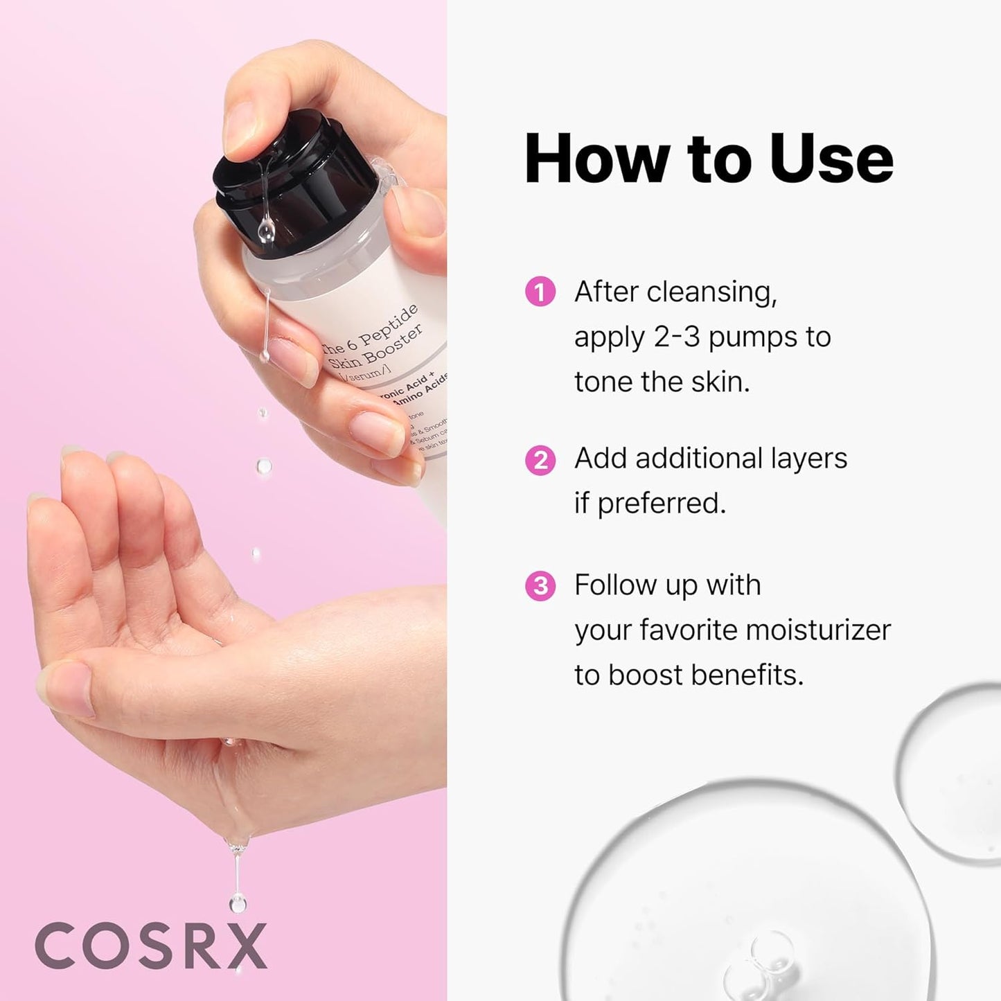 COSRX 6X Peptide Collagen Skin Booster Toner Serum for Dull & Uneven Skin