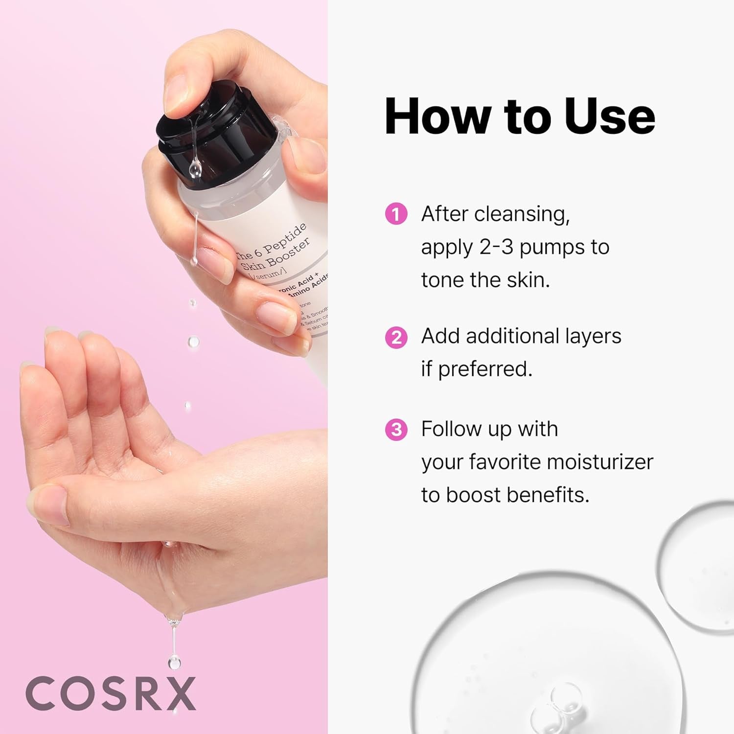 COSRX 6X Peptide Collagen Skin Booster Toner Serum for Dull & Uneven Skin