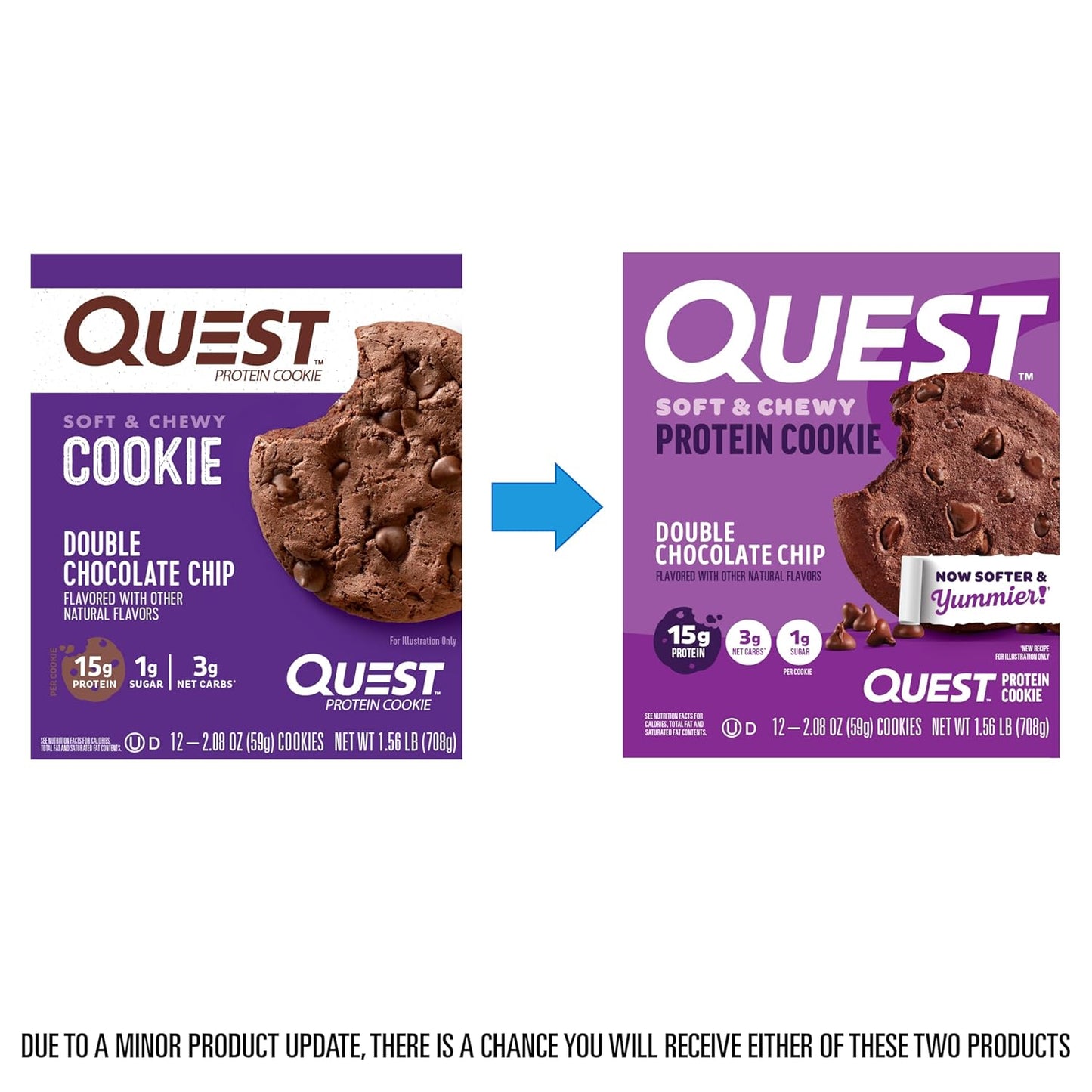 Quest Nutrition Double Chocolate Chip Protein Cookie 12 Cookies