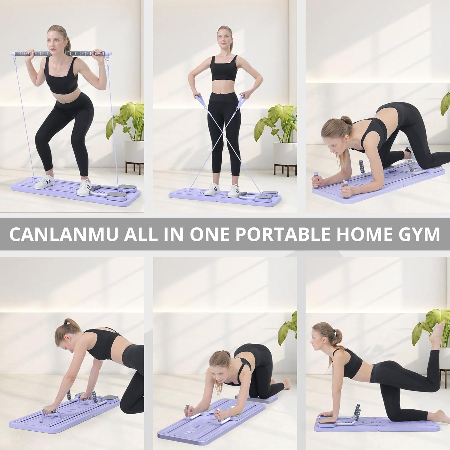 JANUA Pilates Board - Multi-Purpose Foldable Pilates Reformer Board for Home