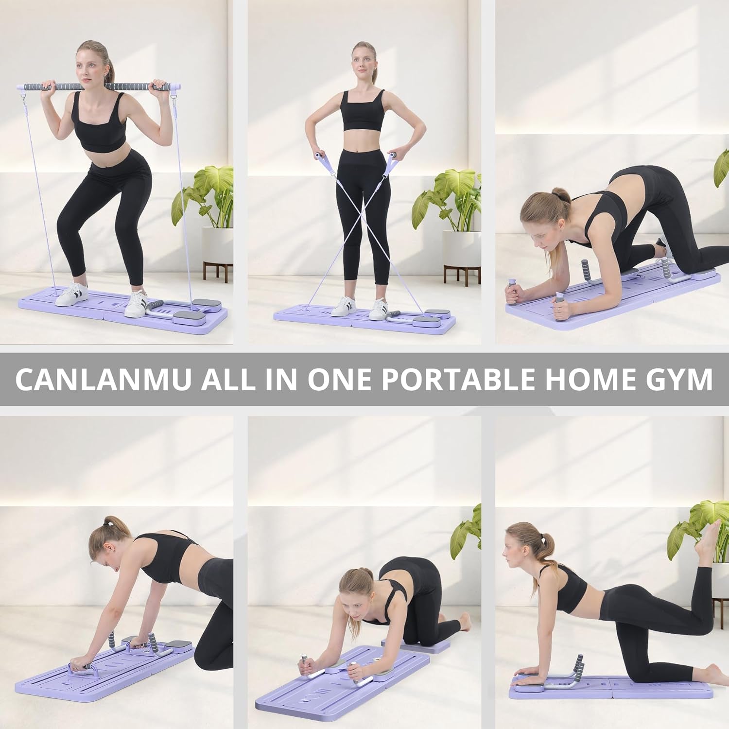 JANUA Pilates Board - Multi-Purpose Foldable Pilates Reformer Board for Home