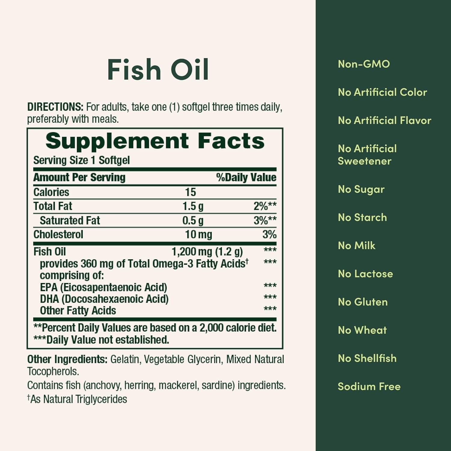 Nature's Bounty Fish Oil Omega 3 Supplements