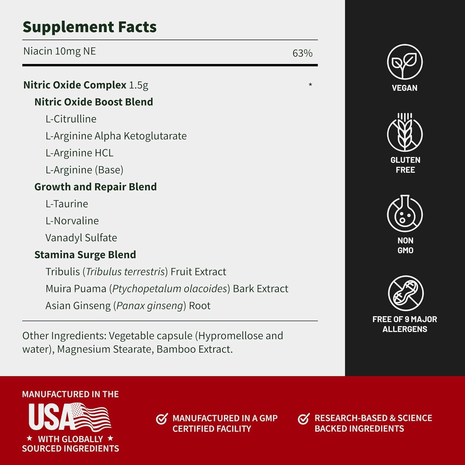 Snap Supplements Nitric Oxide Supplement with L-Arginine
