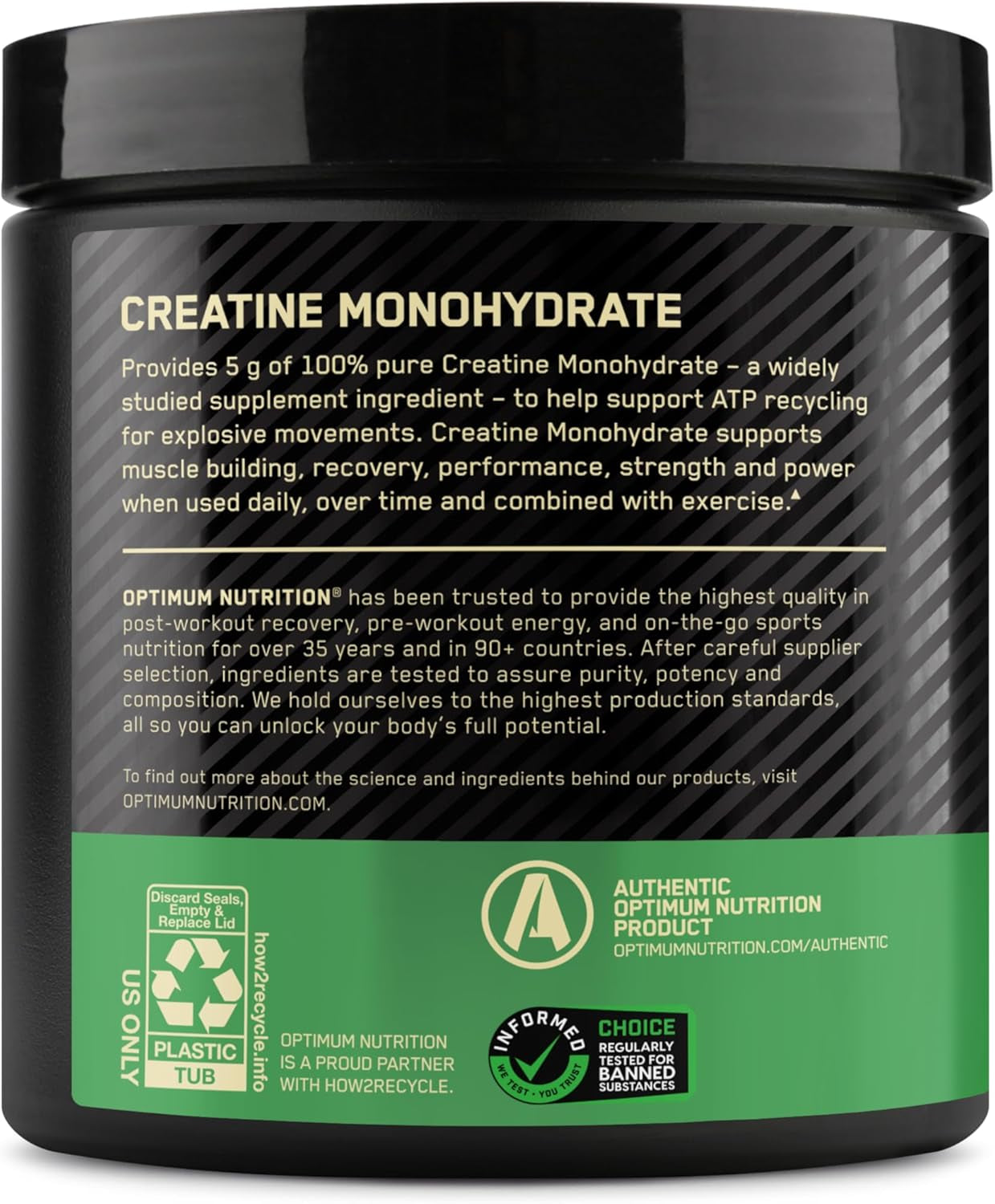 Optimum Nutrition Micronized Creatine Monohydrate Powder
