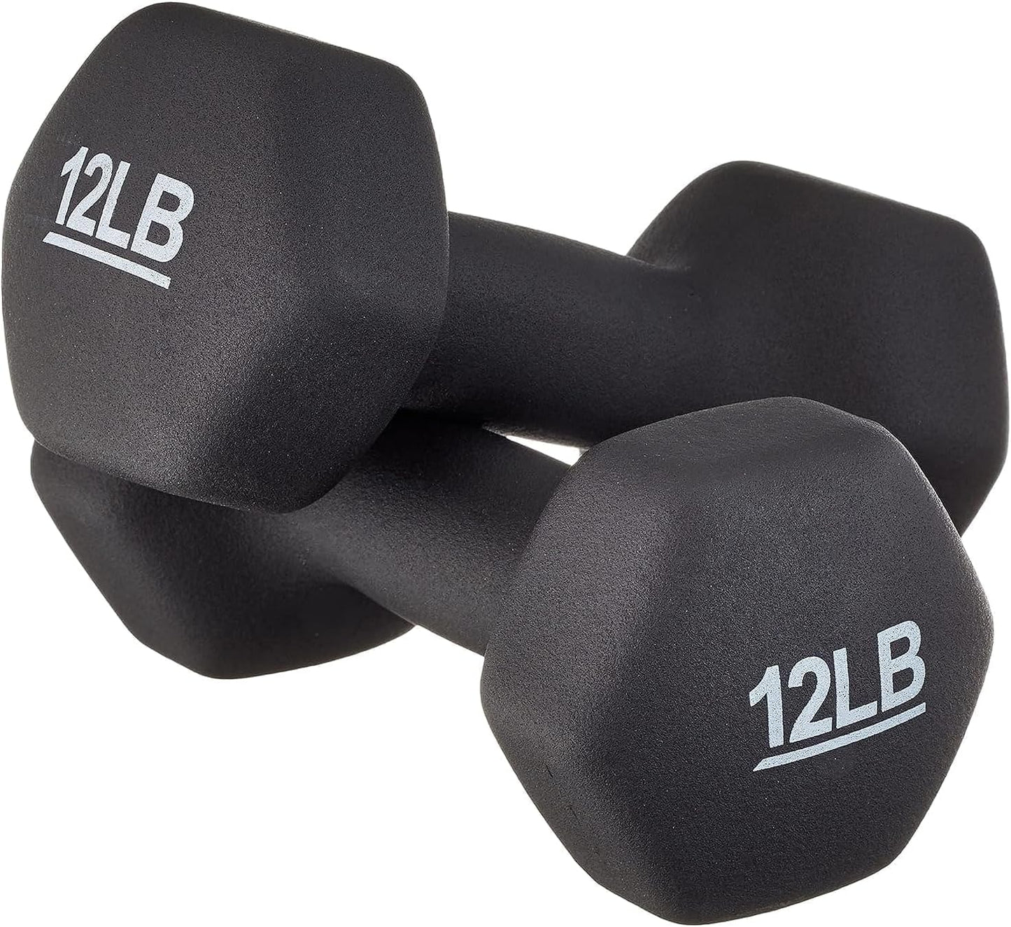 12 Pound Neoprene Dumbbell Hand Weights for Exercise