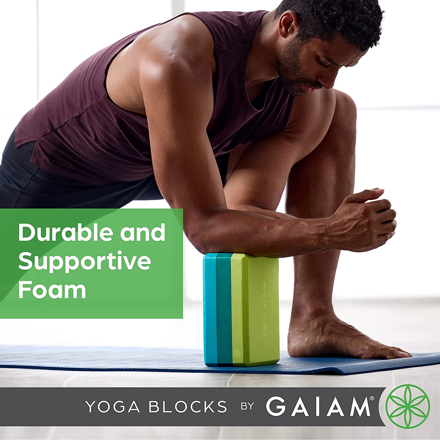 Gaiam Yoga Block - Supportive Latex-Free Eva Foam