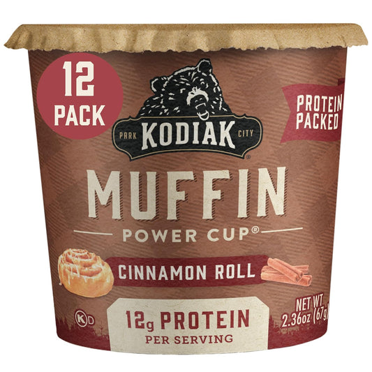 Kodiak Cakes Minute Muffins, Cinnamon Roll (Pack of 12)