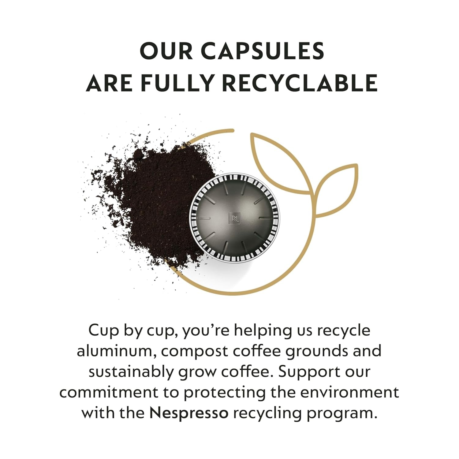 Nespresso Capsules Vertuo, Fortado Gran Lungo Americano, Dark Roast Espresso Coffee, Brews 5.0oz.