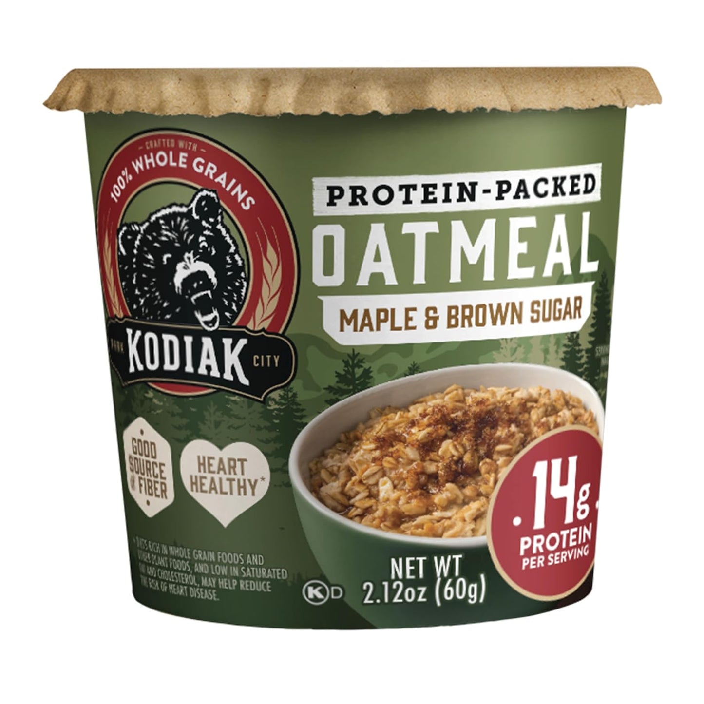Kodiak Cakes Instant Protein Maple & Brown Sugar Oatmeal in a Cup (Pack of 12)