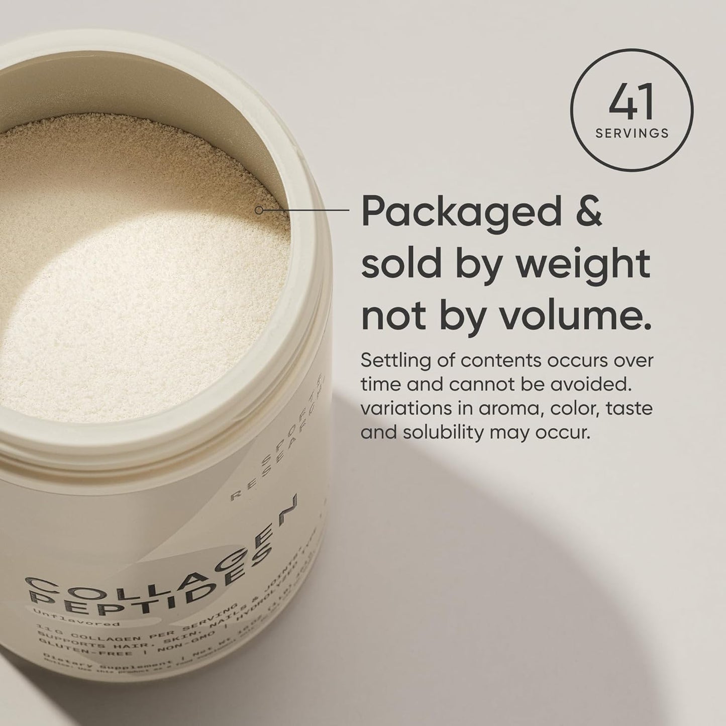 Sports Research Collagen Peptides - Hydrolyzed Type 1 & 3 Collagen Powder