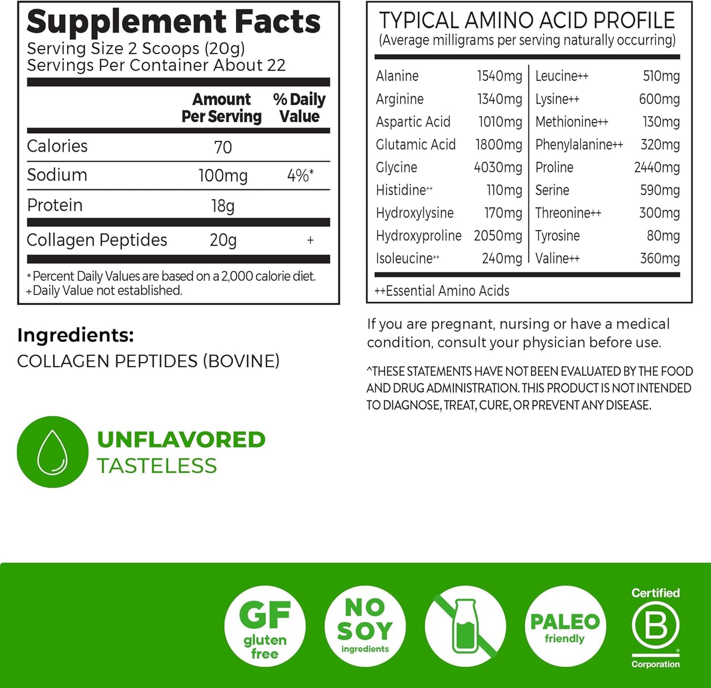Orgain Hydrolyzed Collagen Peptides Powder