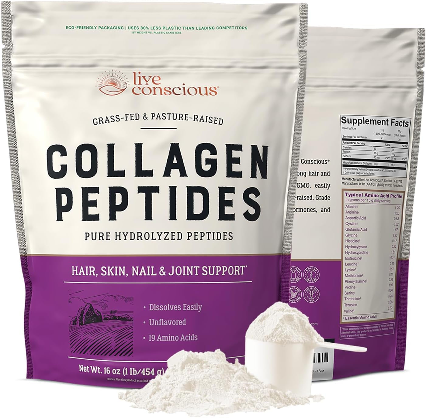 Live Conscious Collagen Peptides Powder