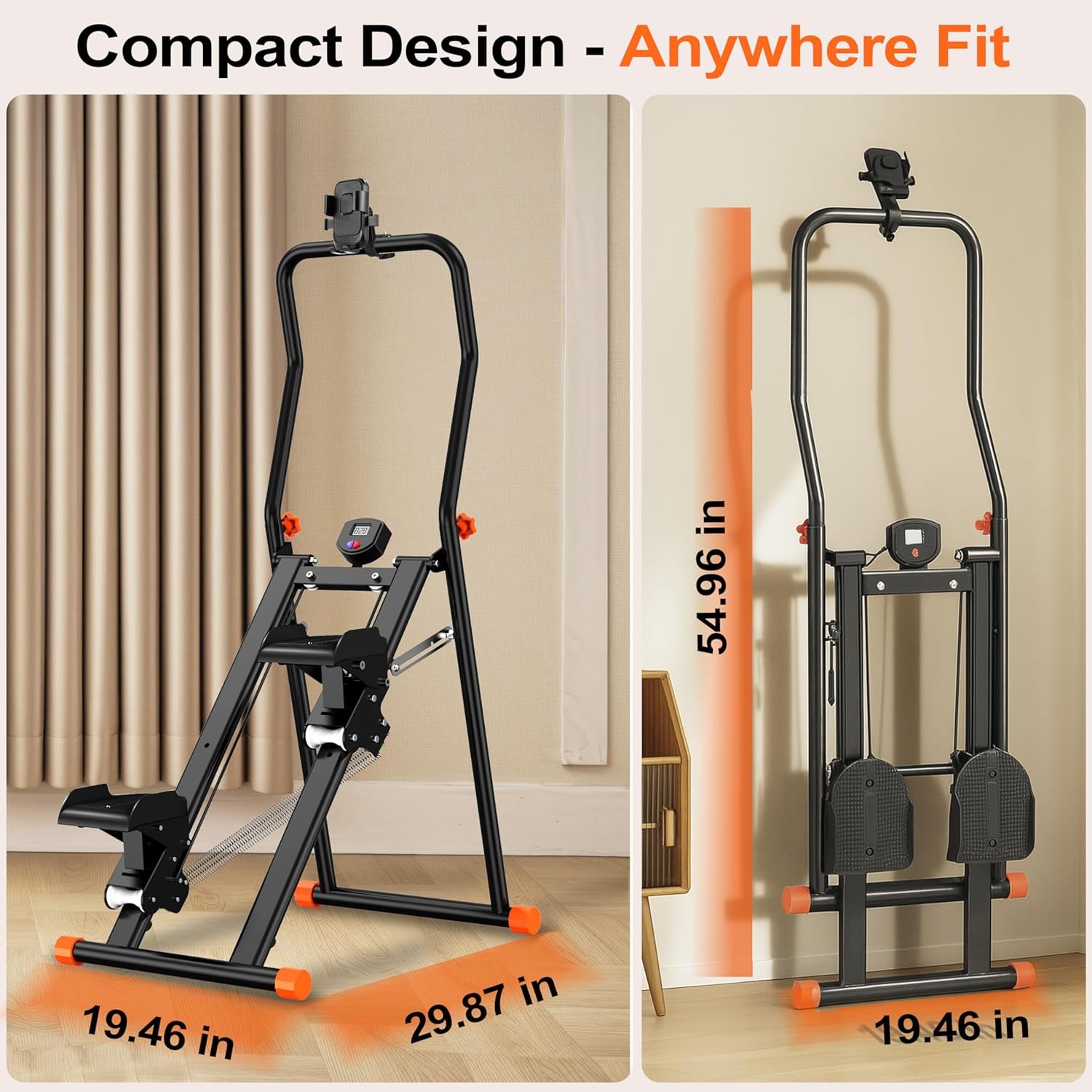 2.0 Stair Climber Machine with 3-Level Adjustable Resistance