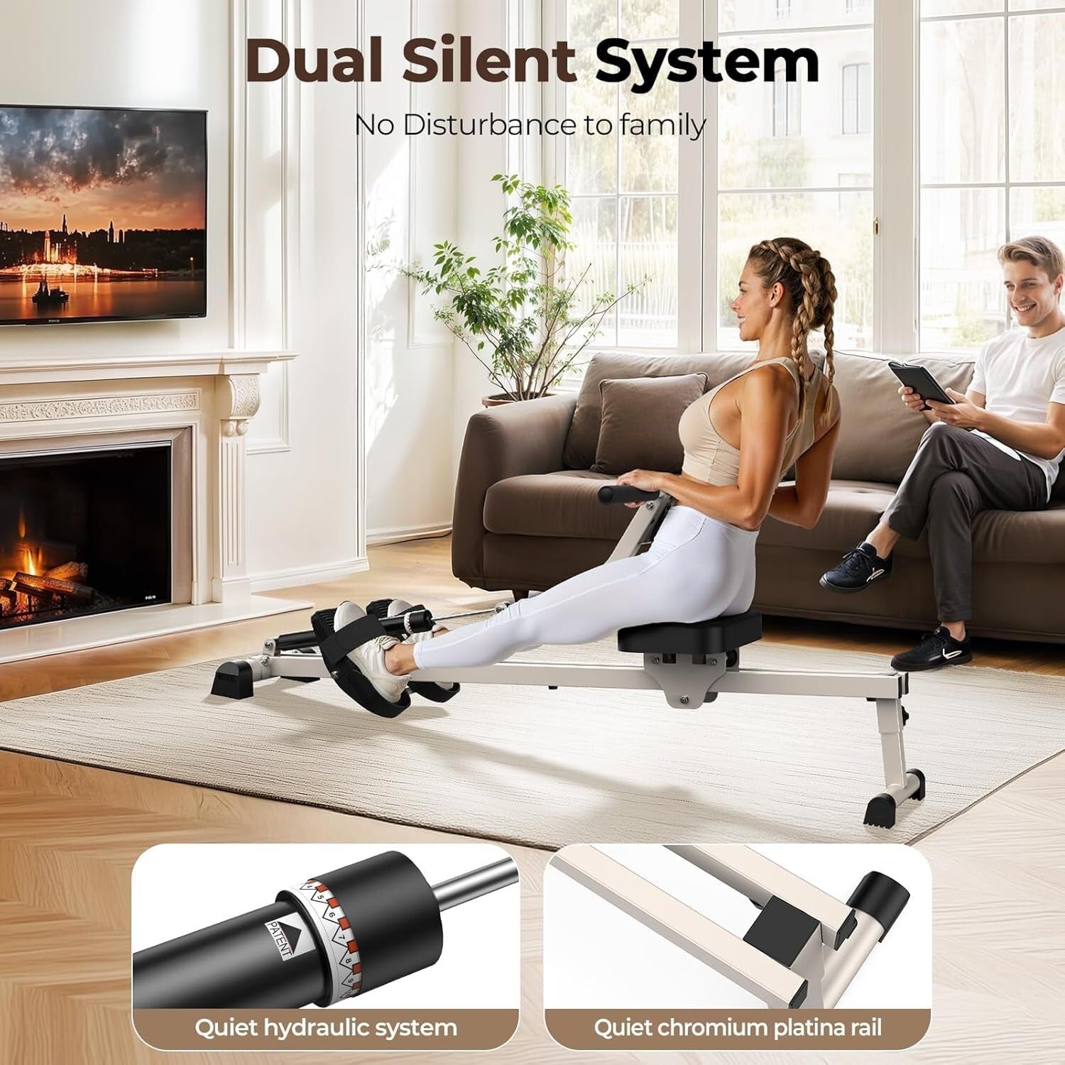 FEIERDUN Hydraulic Rowing Machine for Home