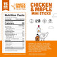 The New Primal Snack Mates Chicken & Maple Sticks, 5G Protein, 35 Calories, 15 Pack