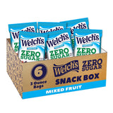 Welch's Zero Sugar Fruity Bites, Mixed Fruit Snack Box, Gluten Free & Sugar Free Snacks (Pack of 6)