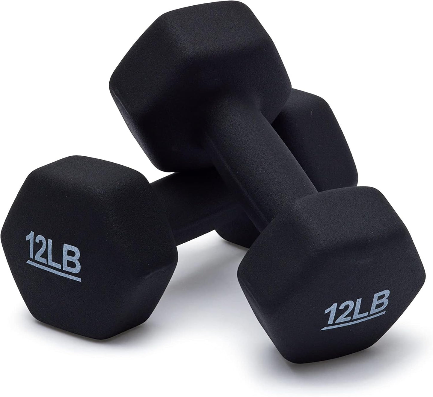 12 Pound Neoprene Dumbbell Hand Weights for Exercise