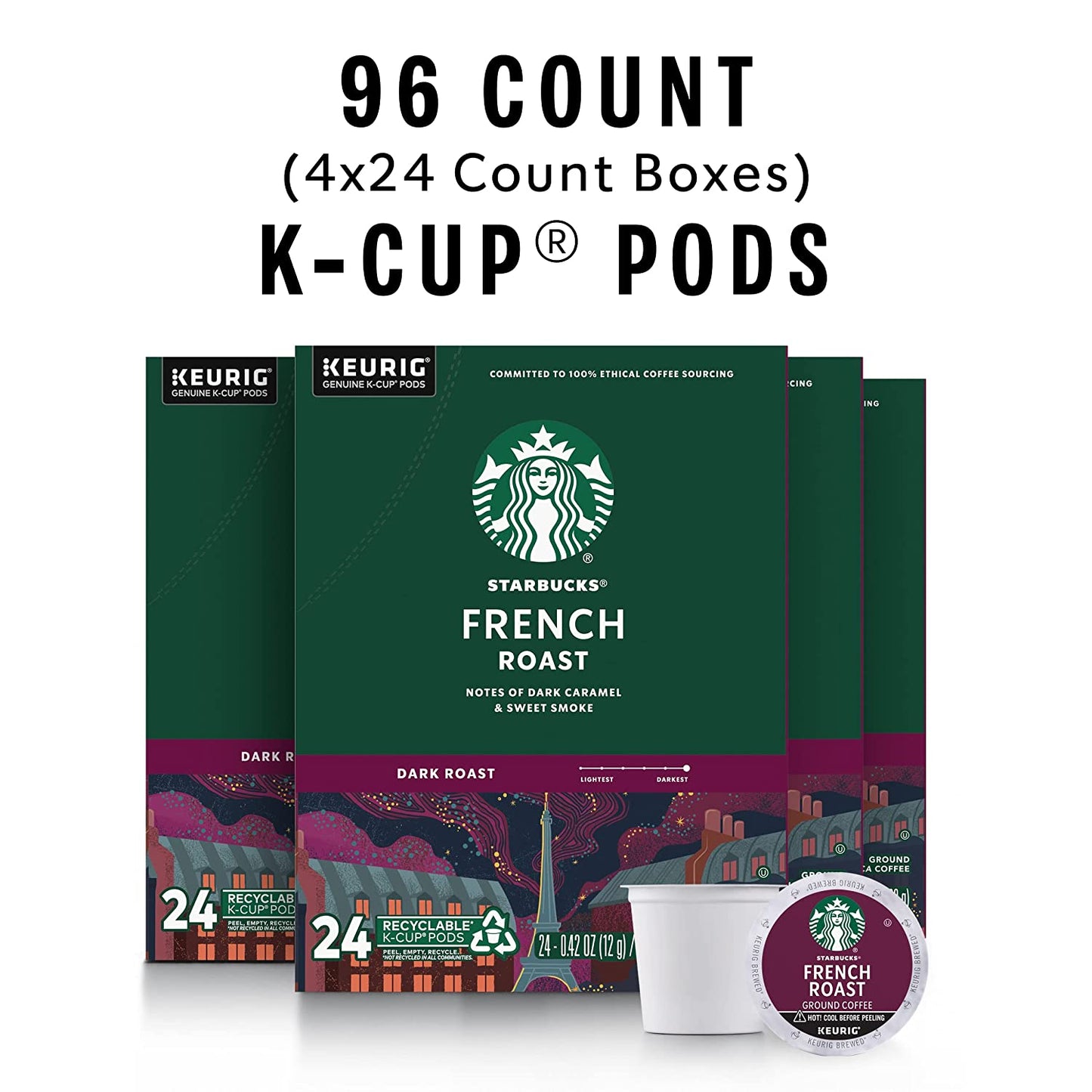Starbucks K-Cup Coffee Pods, Dark Roast Coffee, French Roast