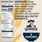 Quaker Protein Instant Oatmeal, Maple Brown Sugar, 12G Protein per Serving (6 Pack)