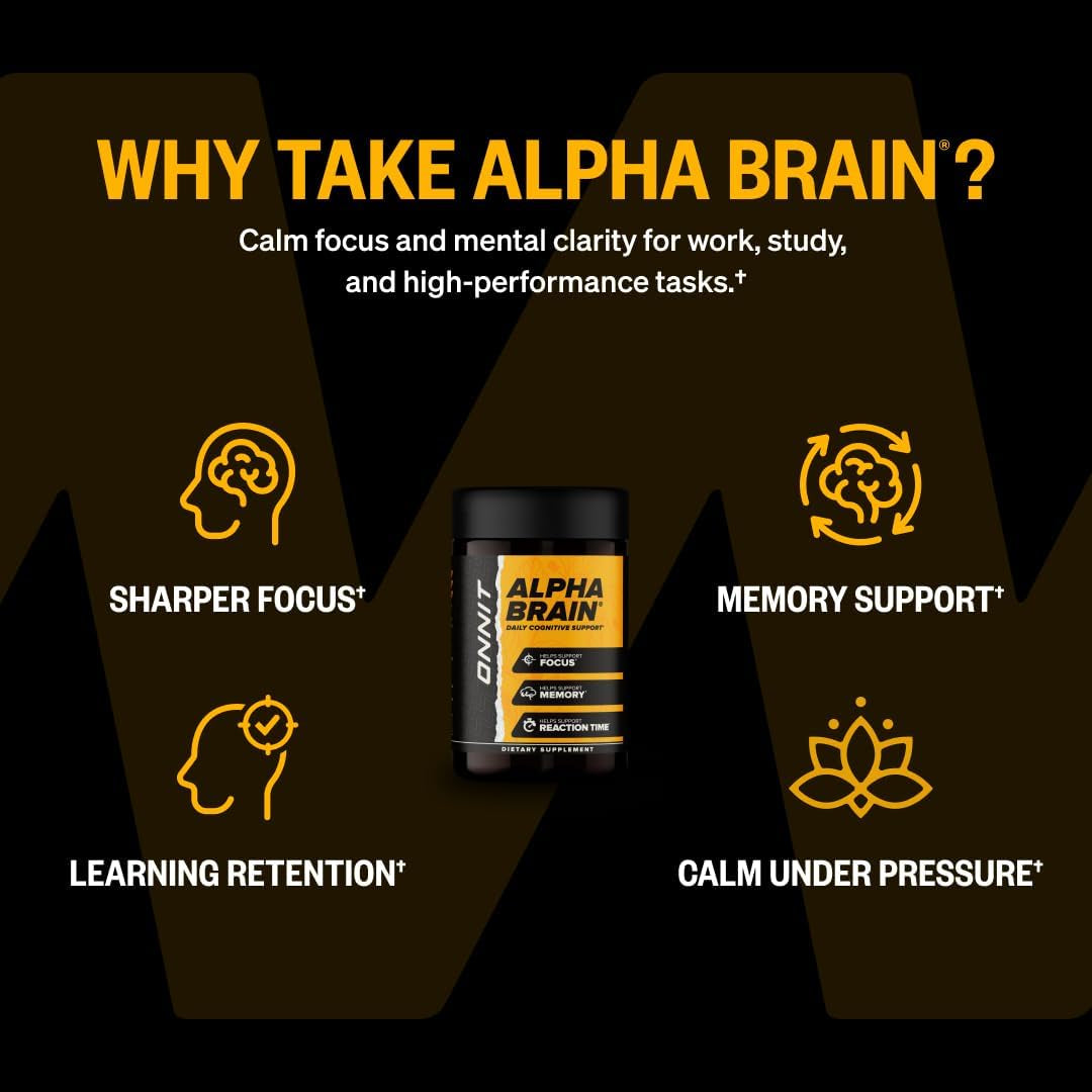 ONNIT Alpha Brain Nootropic Brain Supplement for Focus