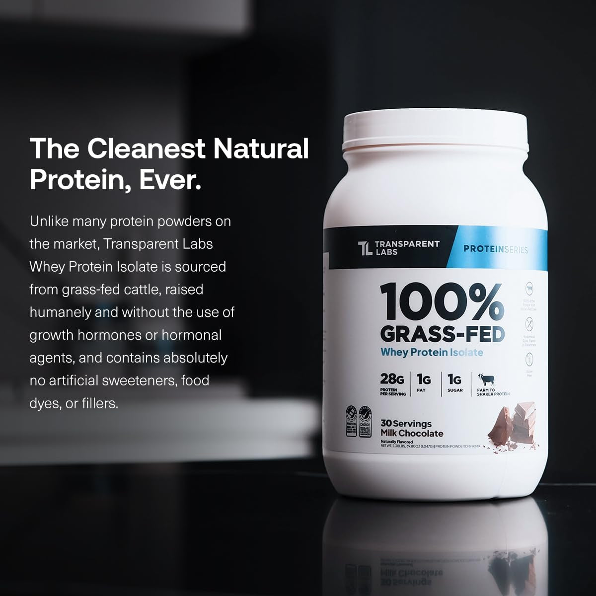 Transparent Labs Grass-Fed Whey Protein Isolate