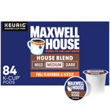 Maxwell House House Blend Medium Roast K-Cup Coffee Pods, 84 Ct Box