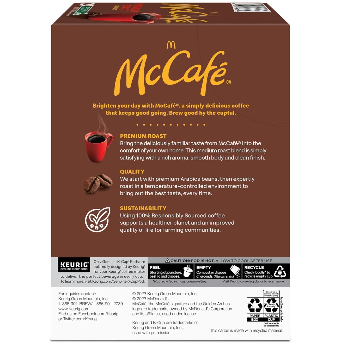McCafe Premium Roast Coffee, Keurig Single Serve K-Cup Pods