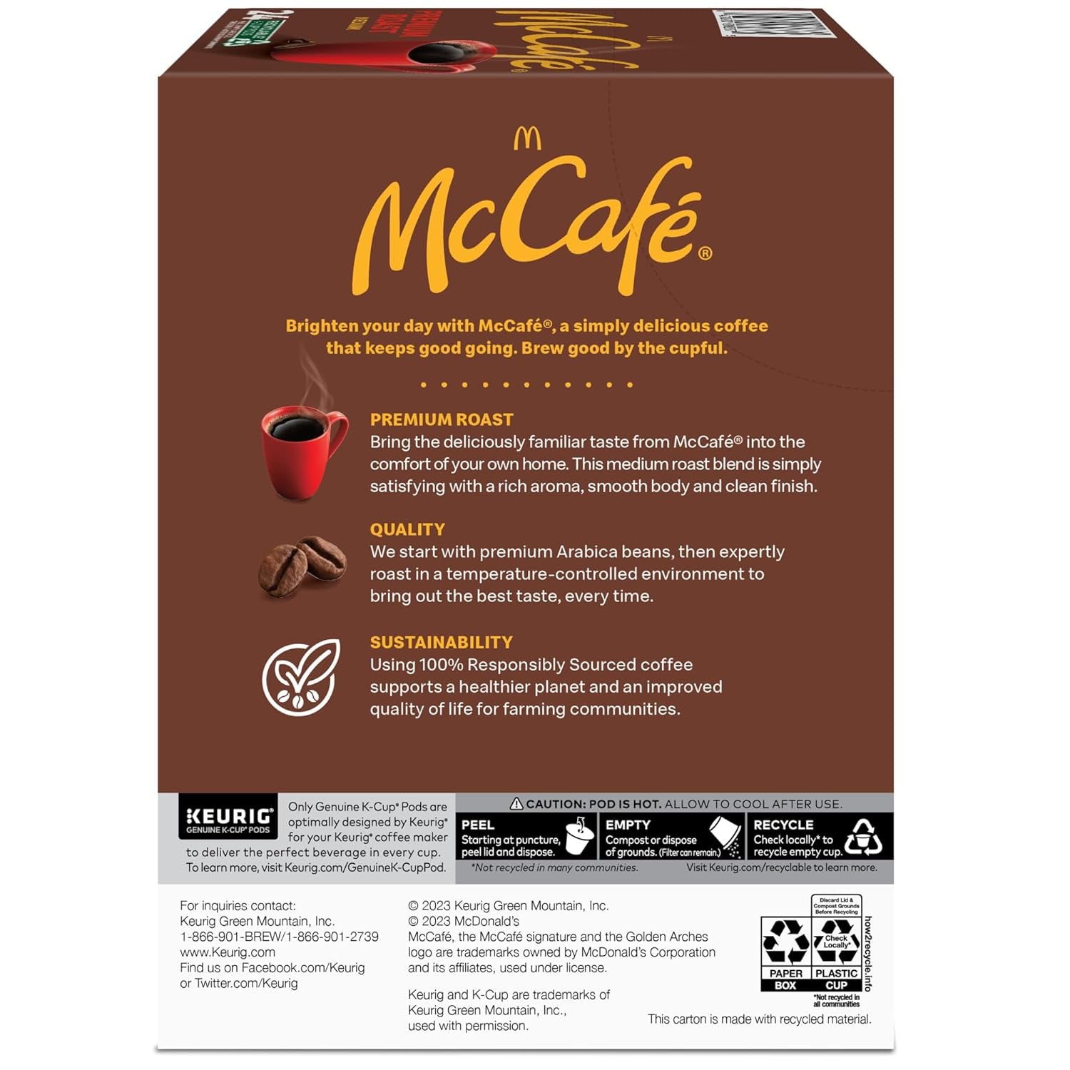McCafe Premium Roast Coffee, Keurig Single Serve K-Cup Pods