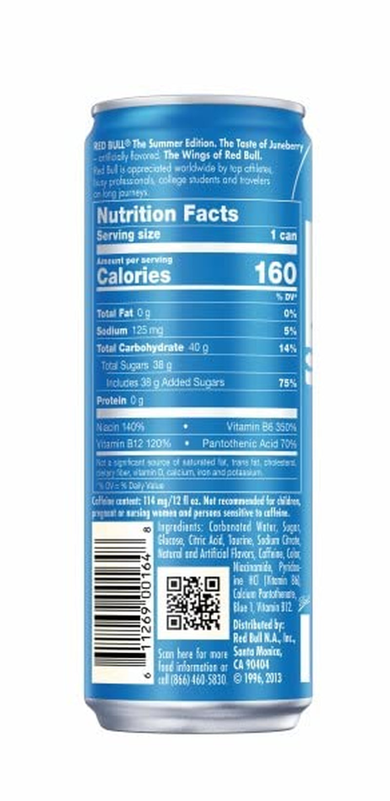 Red Bull Sea Blue Edition Energy Drink, Juneberry, 12 Fl oz, Pack of 24 Cans