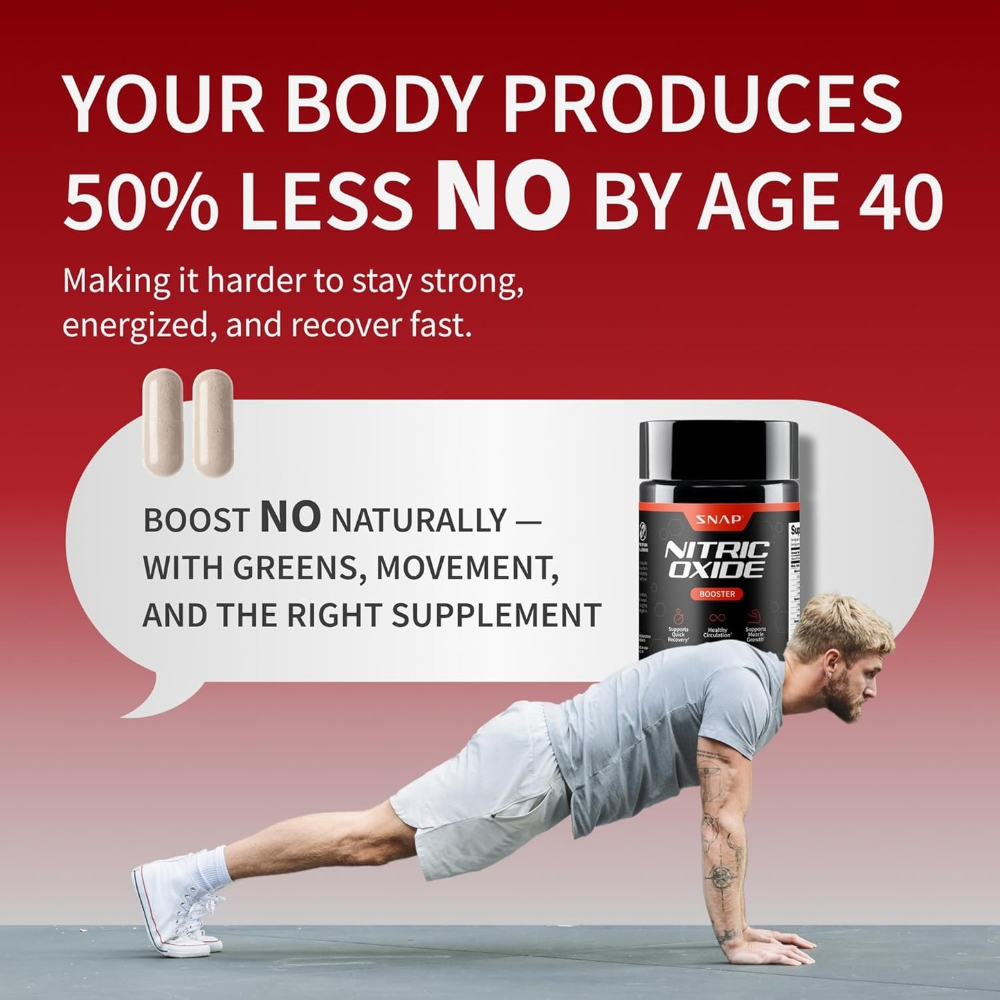 Snap Supplements Nitric Oxide Supplement with L-Arginine