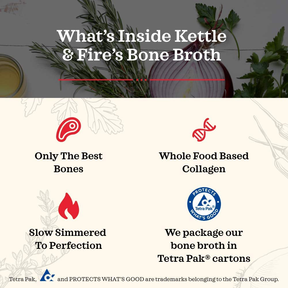 Chicken Bone Broth Soup by Kettle and Fire, Pack of 6