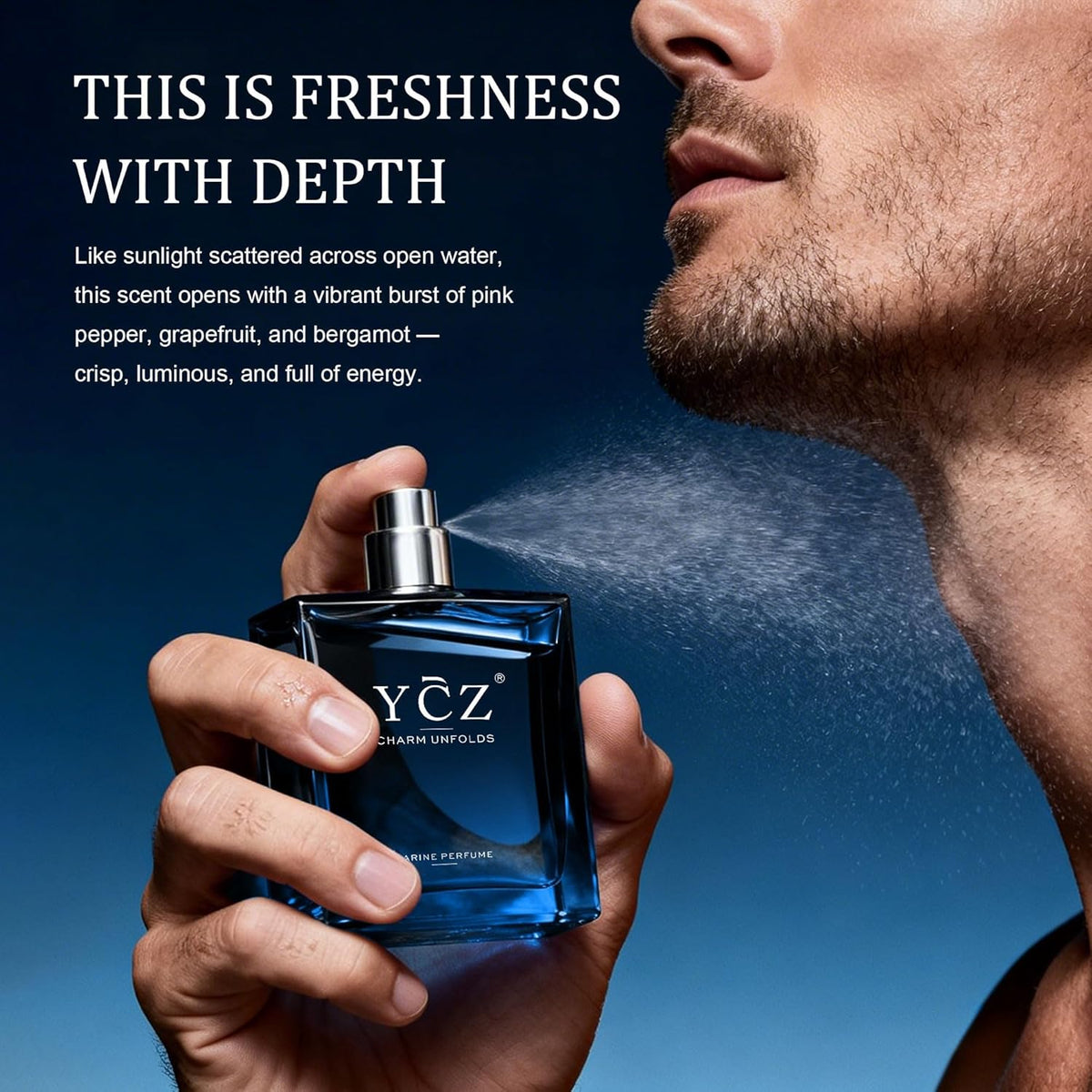 Ycz Midnight Marine Eau De Parfum for Men, 1.7 Fl Oz