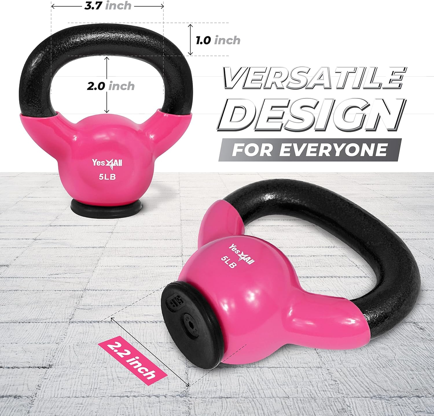 5 Pound Vinyl Coated Kettlebell