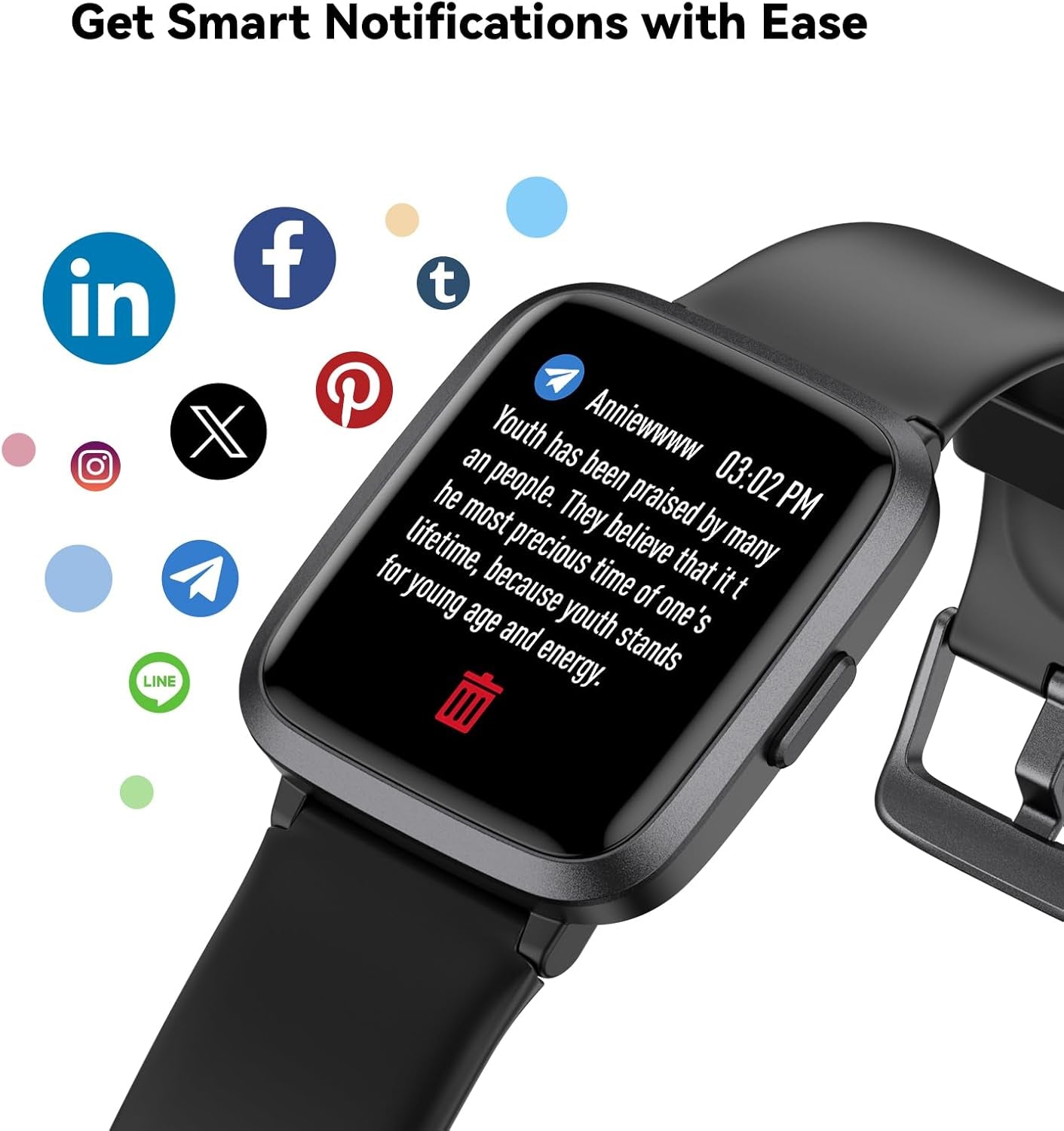 Fitness Tracker Watch with Heart Rate Monitor