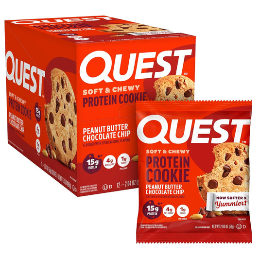 Quest Nutrition Peanut Butter Chocolate Chip High Protein Cookie 12 Count