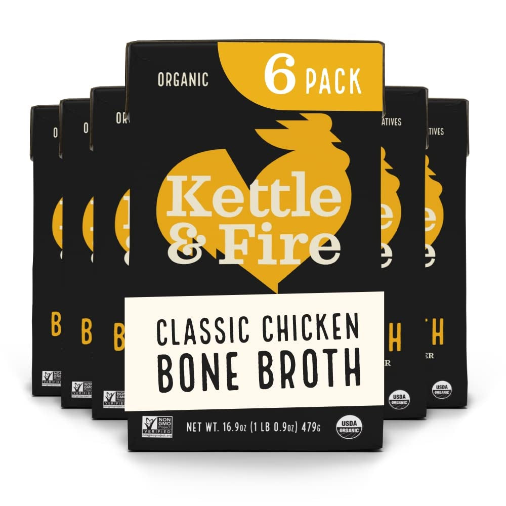 Chicken Bone Broth Soup by Kettle and Fire, Pack of 6