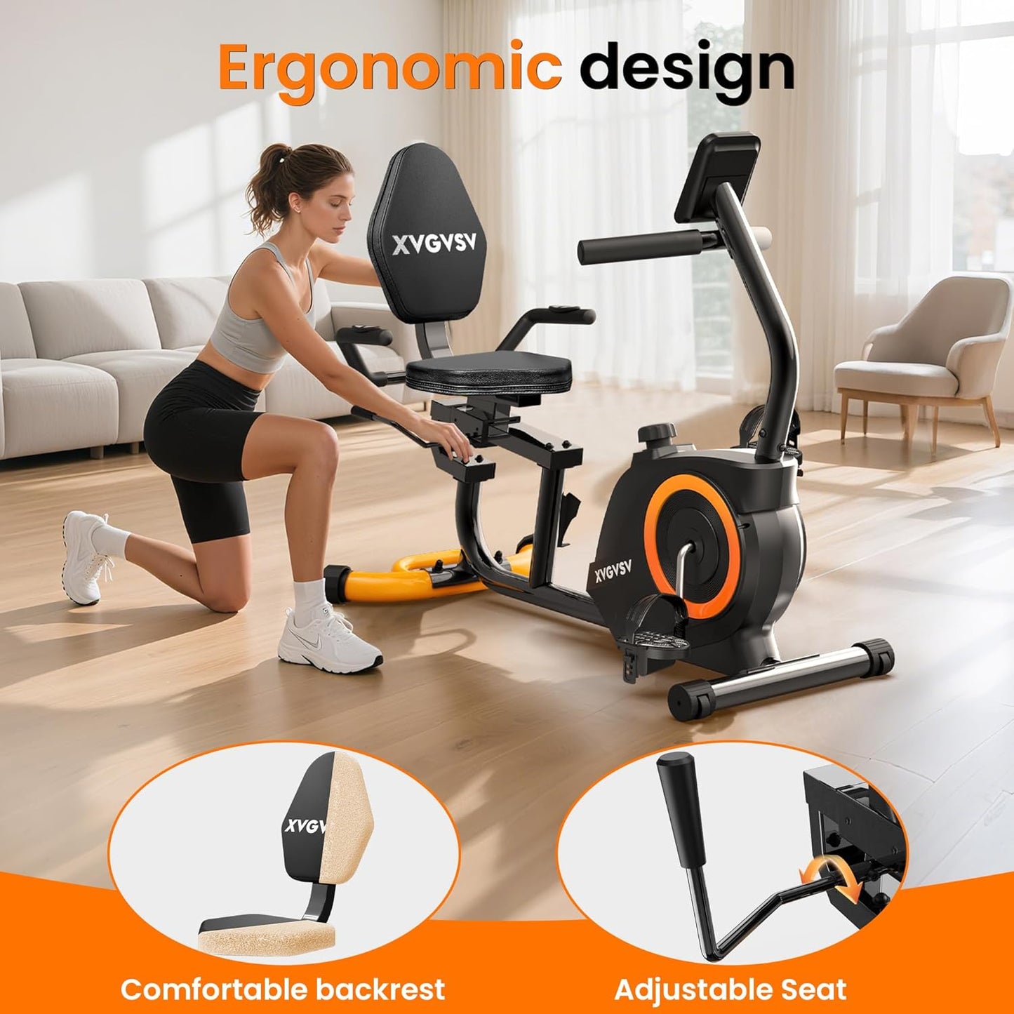 XVGVSV Recumbent Exercise Bike for Home Use