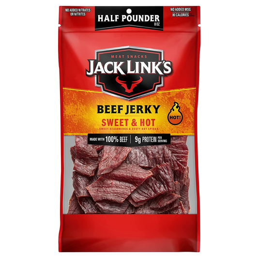 Jack Link's Beef Jerky Half Pounder - Sweet & Hot - 100% Real Beef