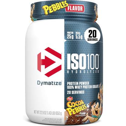 Dymatize ISO100 Protein Powder, 100% Whey Isolate, Cocoa Pebbles | 25G Protein, 20 Servings, 1.4 Lb.