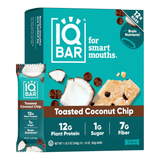 IQBAR Clean Plant Protein Bars - Toasted Coconut Chip - 12 Count