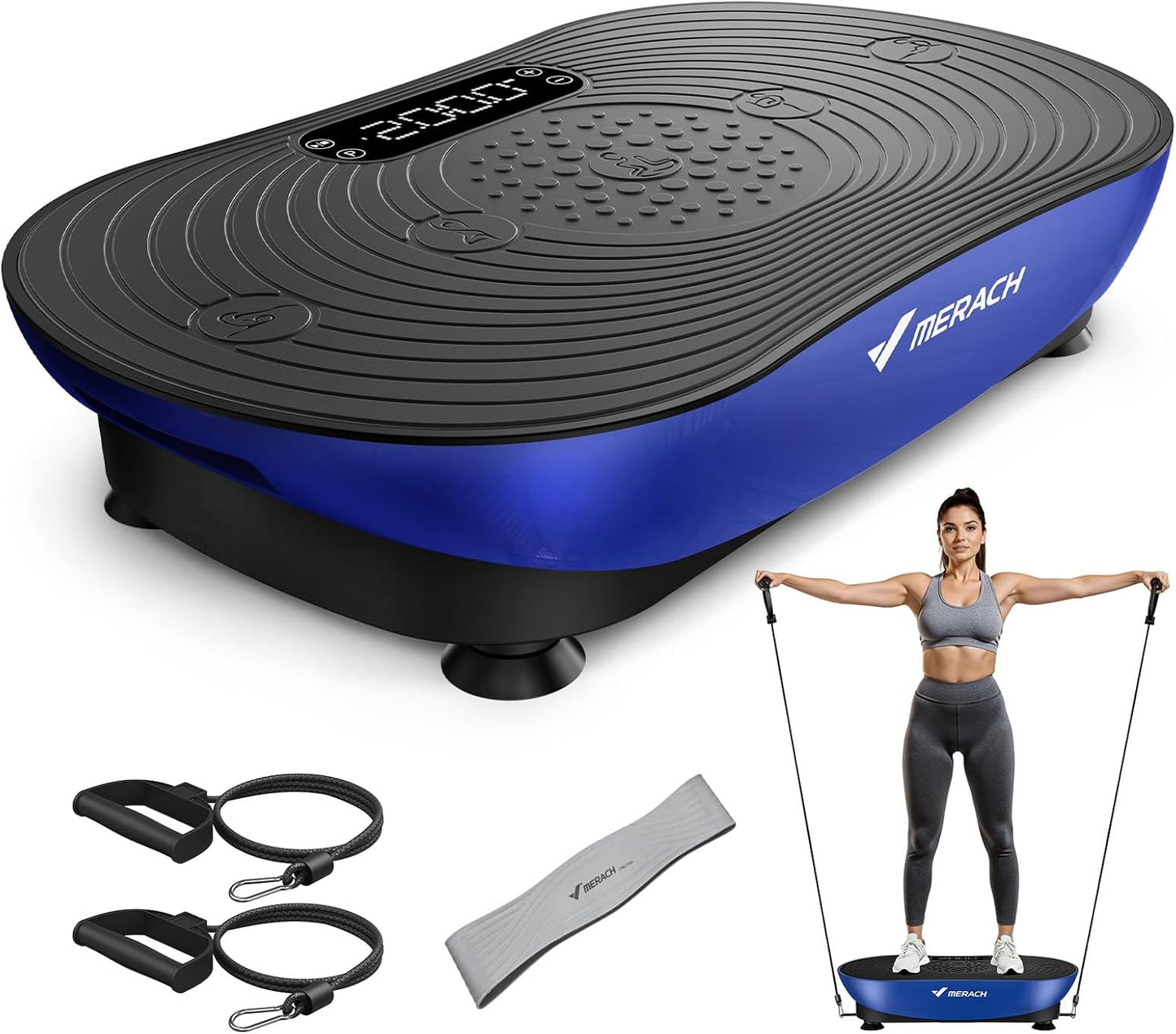 MERACH Vibration Plate Exercise Machine with LED Touch Screen